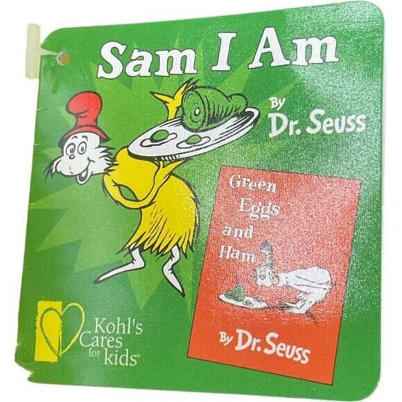 Dr. Seuss Kohls Cares Sam I Am Plush Toy 11" Sitting Position Yellow & Red - Picture 4 of 4